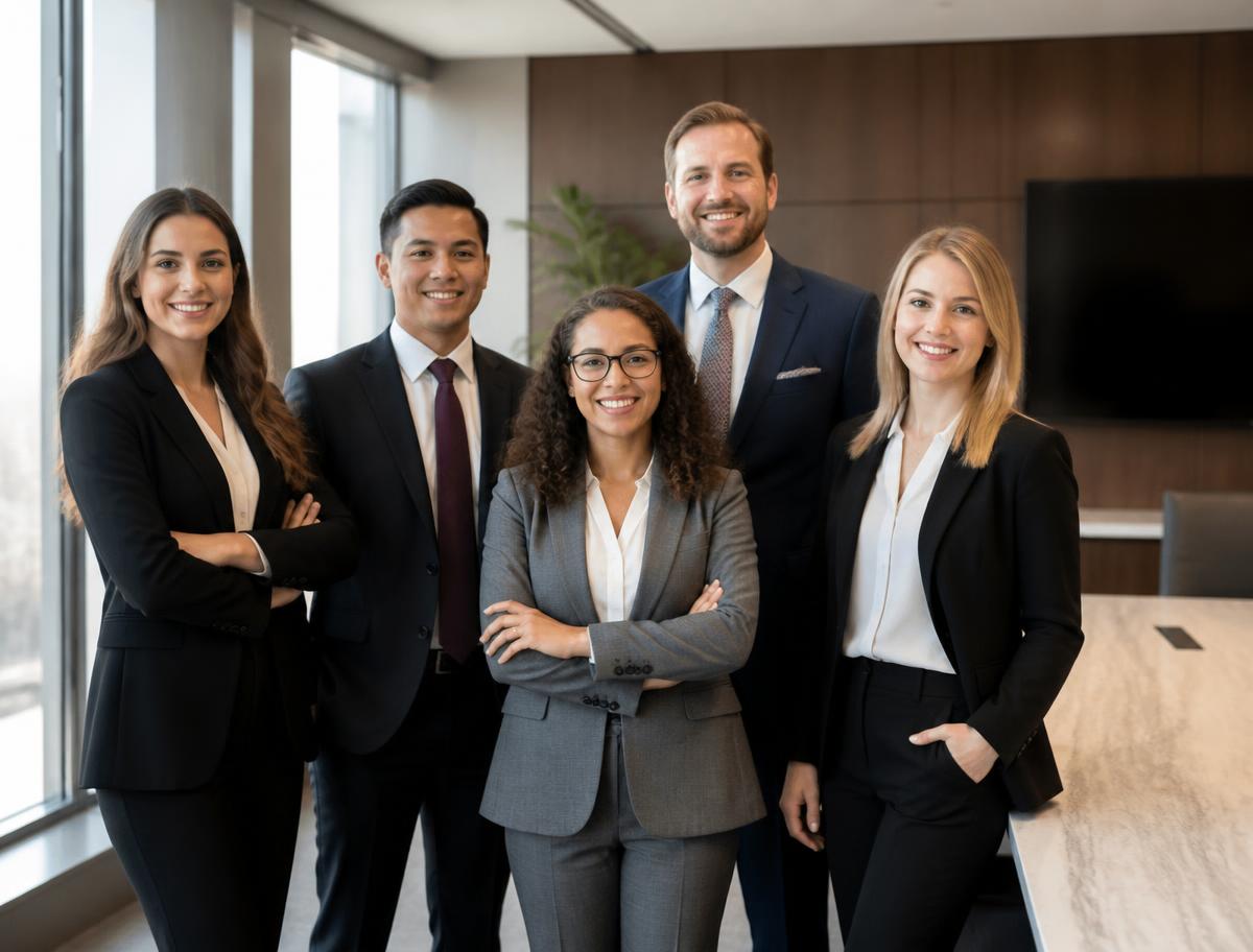 Attorneys and paralegals of Whitmore & Reed in the firm's conference room
